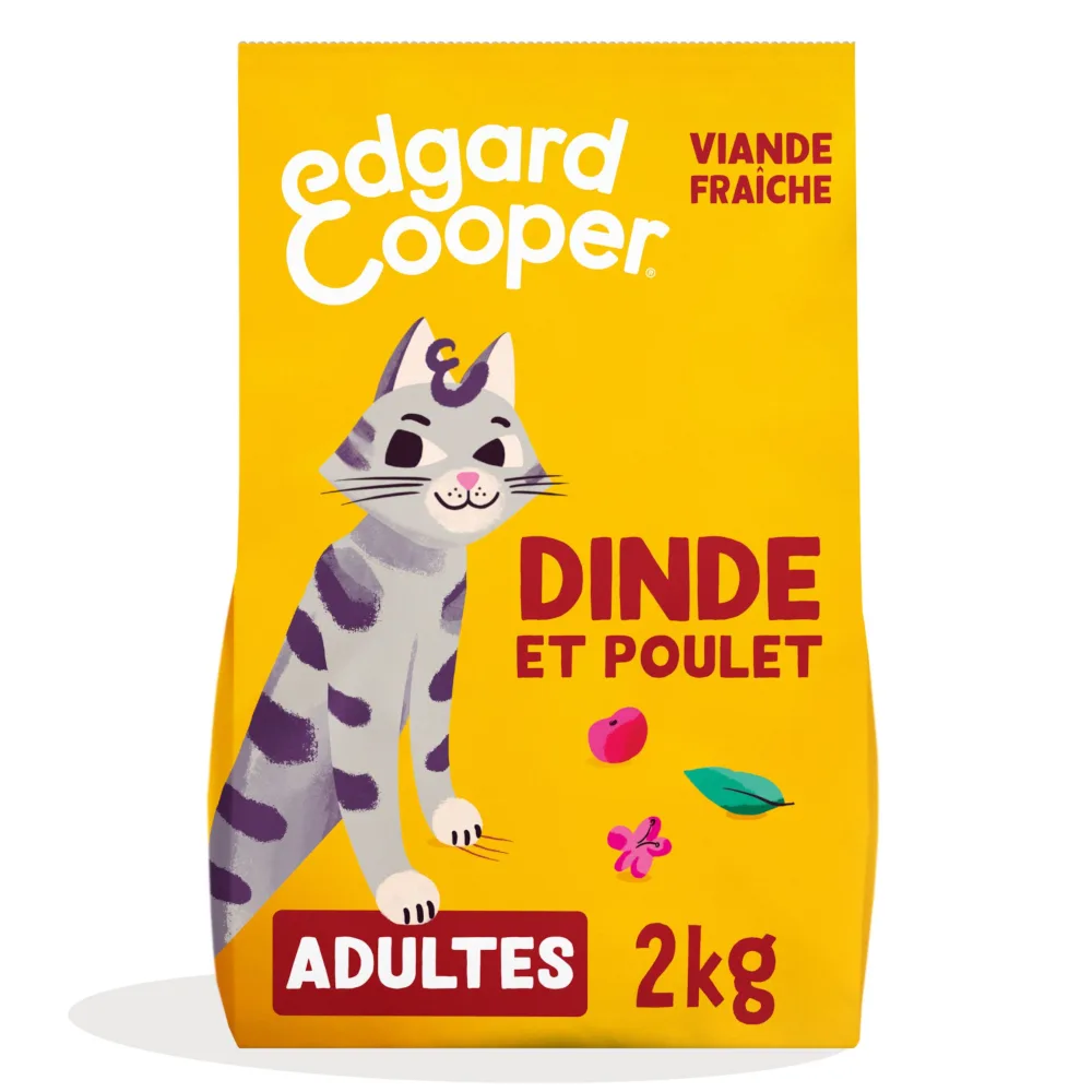 2x2kg Adult Kip en Kalkoen Graanvrij Edgard & Cooper Kattenvoer van Edgard & Cooper – productfoto