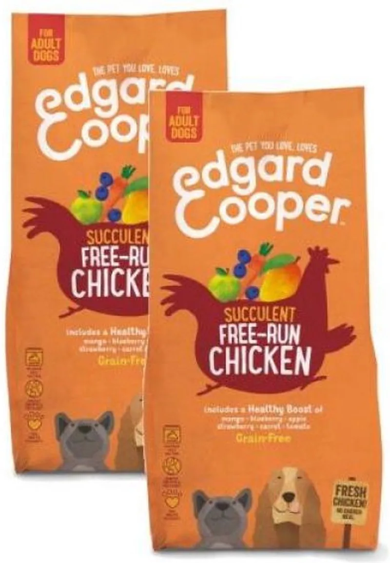2x7 kg Edgard & Cooper adult verse scharrelkip graanvrij hondenvoer de Edgard & Cooper – photo produit