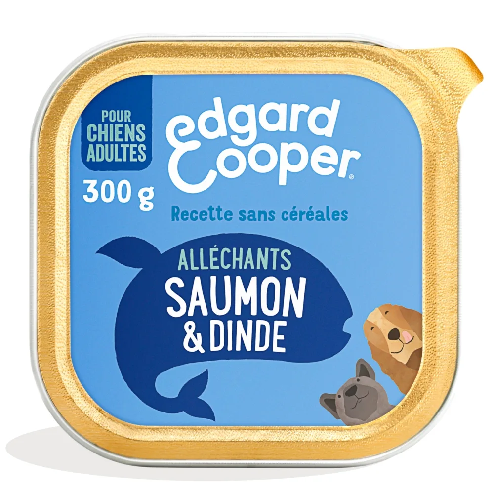 36x300g Edgard & Cooper Adult Graanvrij Zalm, Kalkoen - Hondenvoer by Edgard & Cooper – product photo