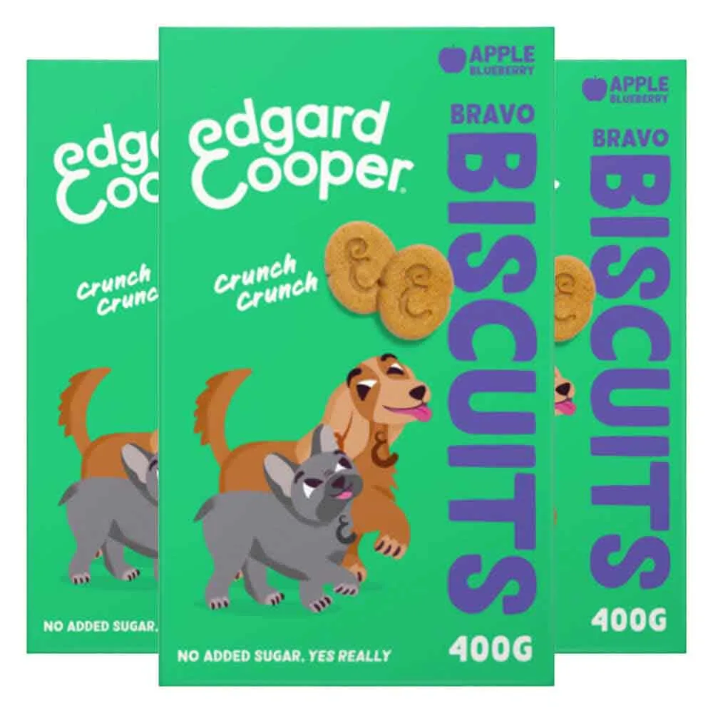 3x Edgard & Cooper Adult Biscuit Appel & Blueberry 400 gr by Edgard & Cooper – product photo