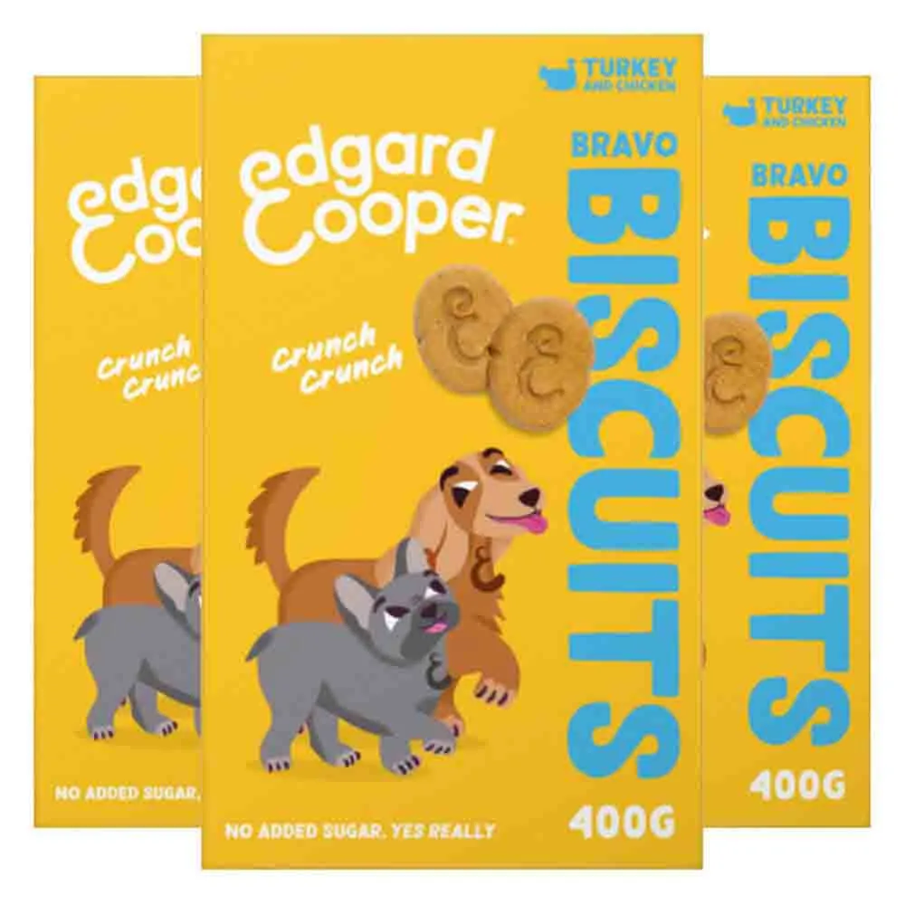 3x Edgard & Cooper Adult Biscuit Kalkoen & Kip 400 gr by Edgard & Cooper – product photo