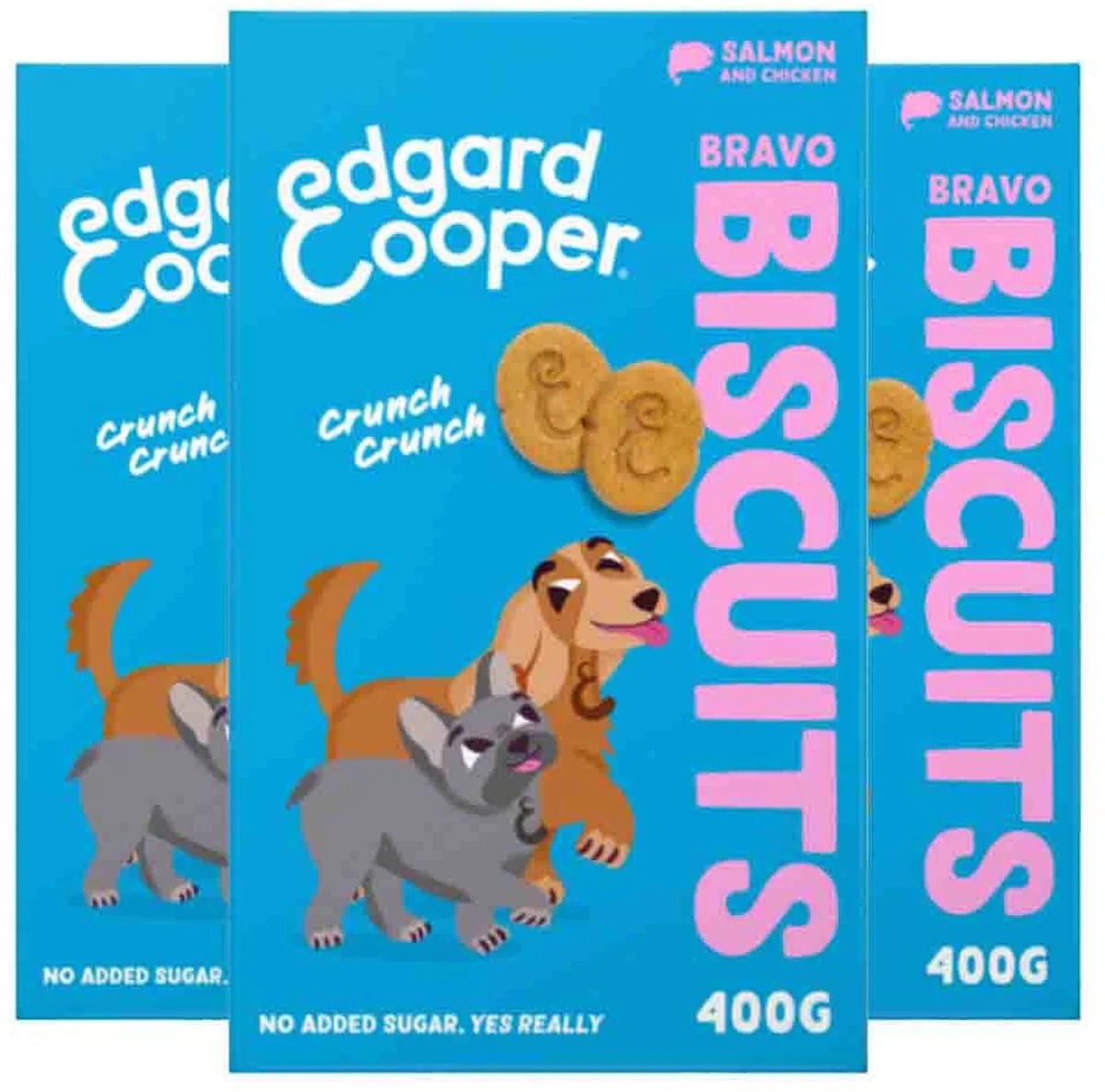 3x Edgard & Cooper Adult Biscuit Zalm & Kip 400 gr by Edgard & Cooper – product photo