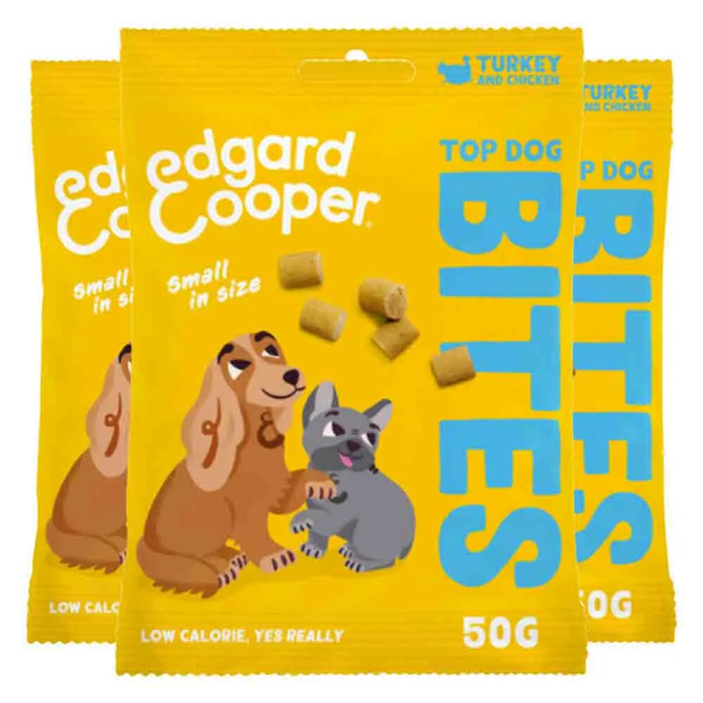 3x Edgard & Cooper Adult Bite S Kalkoen & Kip 50 gr by Edgard & Cooper – product photo