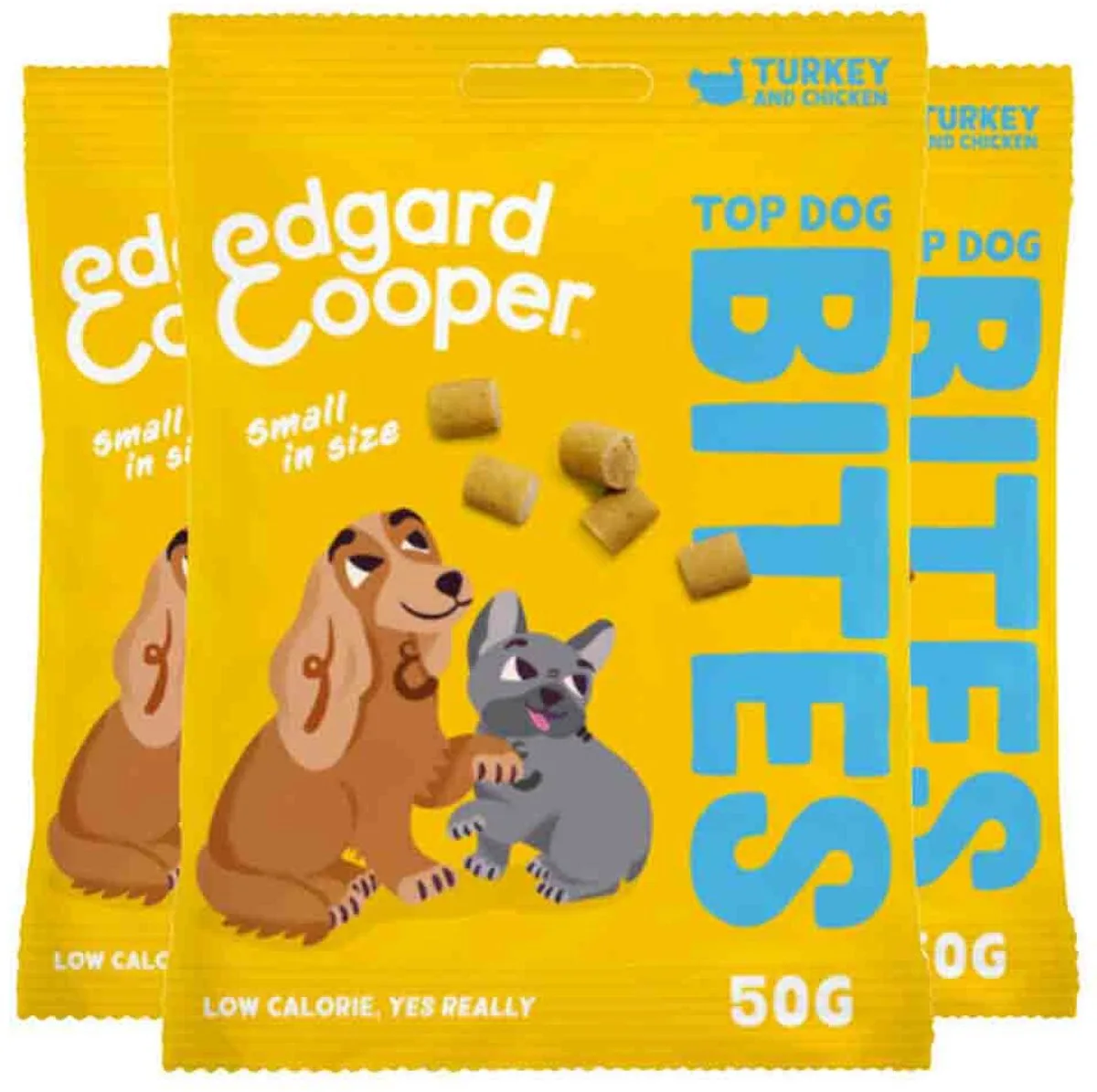 3x Edgard & Cooper Adult Bite S Kalkoen & Kip 50 gr von Edgard & Cooper – Produktfoto