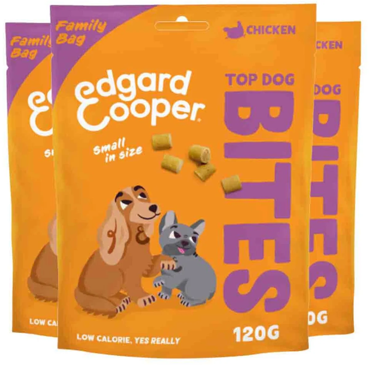 3x Edgard & Cooper Adult Bite S Kip 120 gr van Edgard & Cooper – productfoto