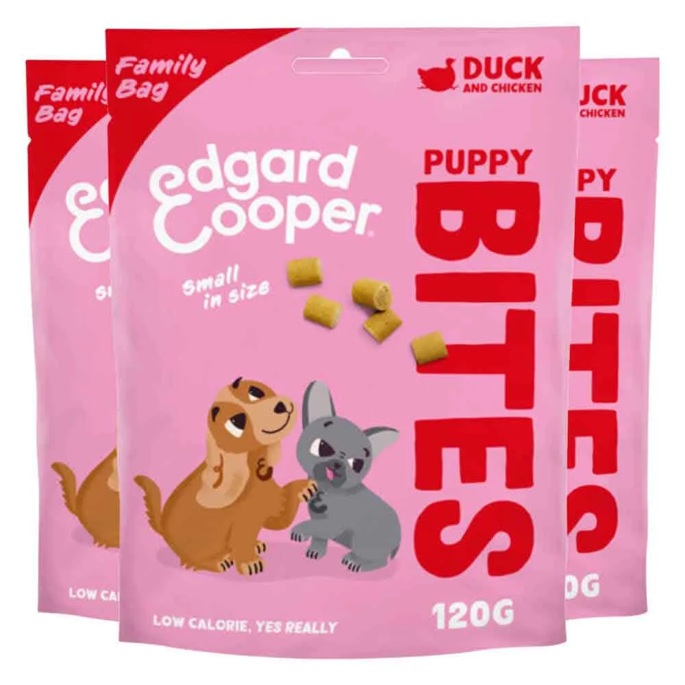 3x Edgard & Cooper Puppy Bite S Eend & Kip 120 gr von Edgard & Cooper – Produktfoto
