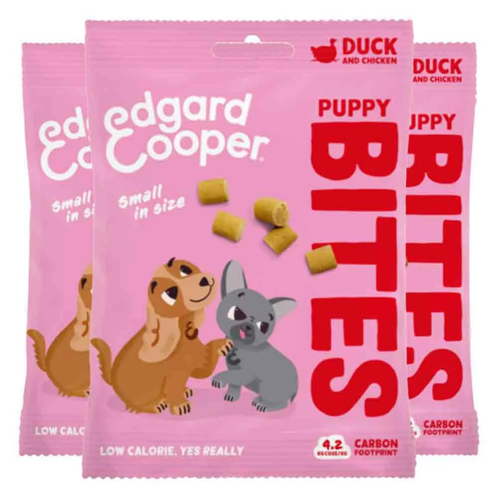 3x Edgard & Cooper Puppy Bite S Eend & Kip 50 gr by Edgard & Cooper – product photo