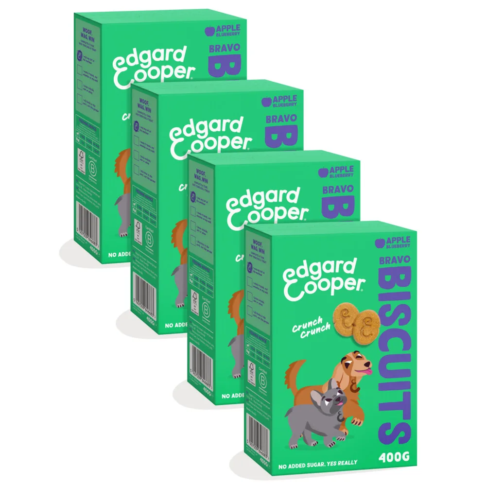 4x Edgard & Cooper Adult Biscuit Appel & Blueberry 400 gr de Edgard & Cooper – photo produit