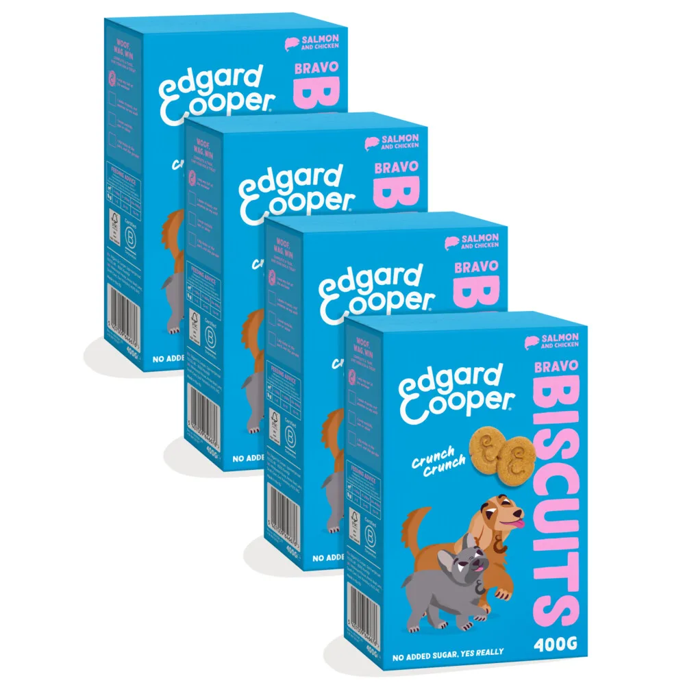 4x Edgard & Cooper Adult Biscuit Zalm & Kip 400 gr by Edgard & Cooper – product photo