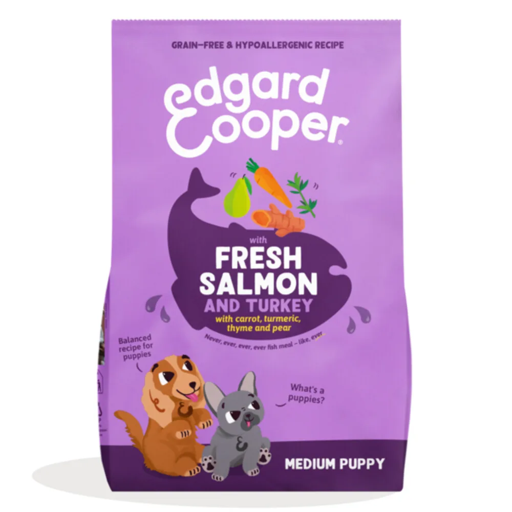 4x Edgard & Cooper Hondenvoer Droog Verse Zalm en Kalkoen Puppy 2,5 kg by Edgard & Cooper – product photo