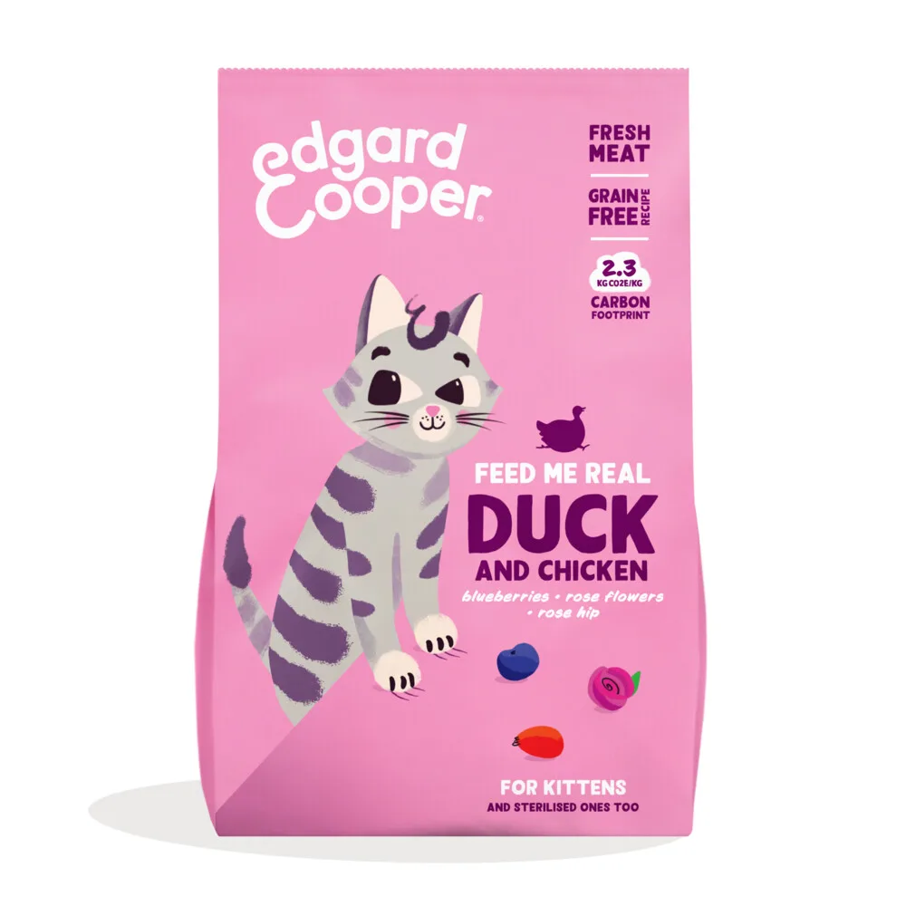 4x Edgard & Cooper Kattenvoer Kitten Eend - Kip 2 kg från Edgard & Cooper – produktbild