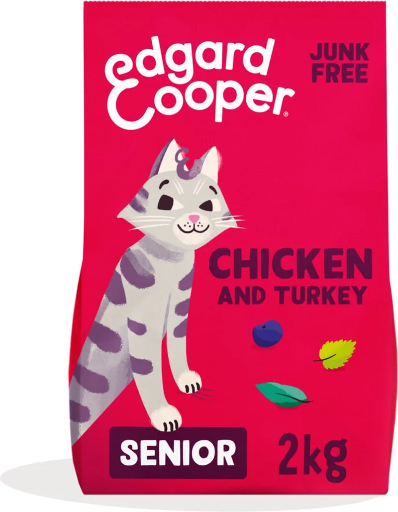 4x Edgard & Cooper Kattenvoer Senior Kip - Kalkoen 2 kg by Edgard & Cooper – product photo