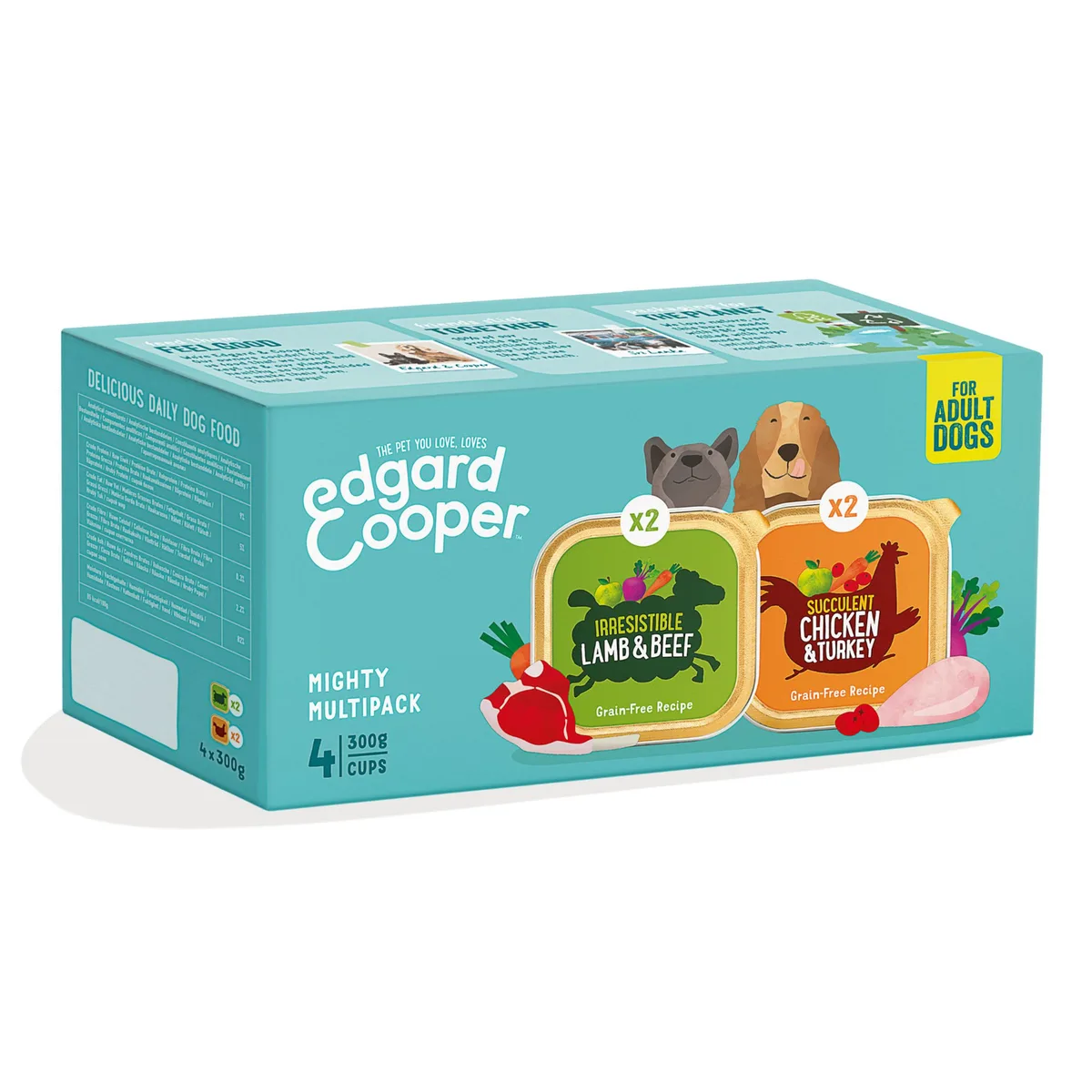 4x300g Edgard & Cooper Hund Adult Mix (2 sorten) Hundefutter nass by Edgard & Cooper – product photo