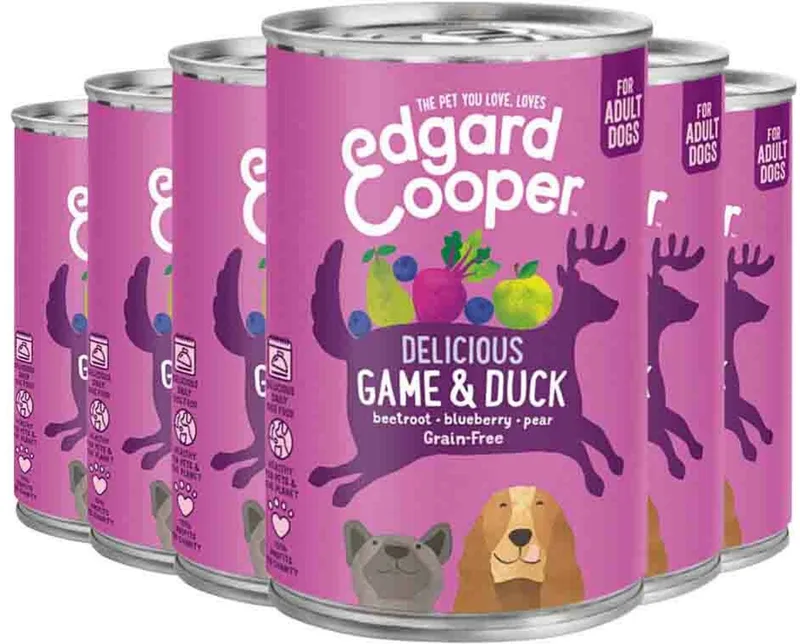 6x Edgard & Cooper Blik Honden Natvoer Hondenvoer Wild - Eend 400 gr von Edgard & Cooper – Produktfoto