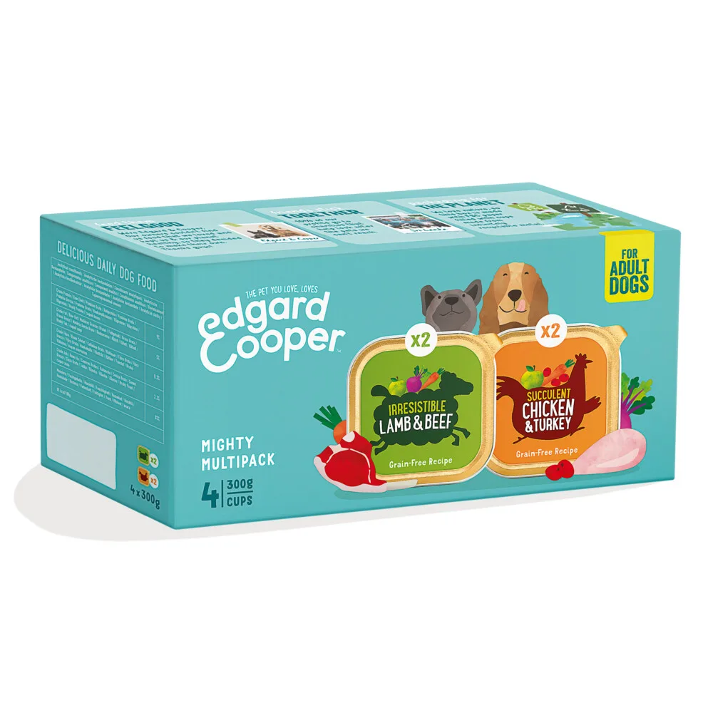 6x Edgard & Cooper Hondenvoer Multipack Kip - Kalkoen en Lam - Rund 4 x 300 gr by Edgard & Cooper – product photo