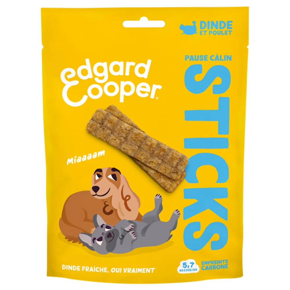 75g Edgard & Cooper Dog Strips Kalkoen en Kip hondensnacks by Edgard & Cooper – product photo