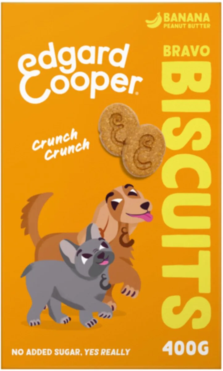 7x Edgard & Cooper Adult Biscuit Banaan & Pinda 400 gr by Edgard & Cooper – product photo