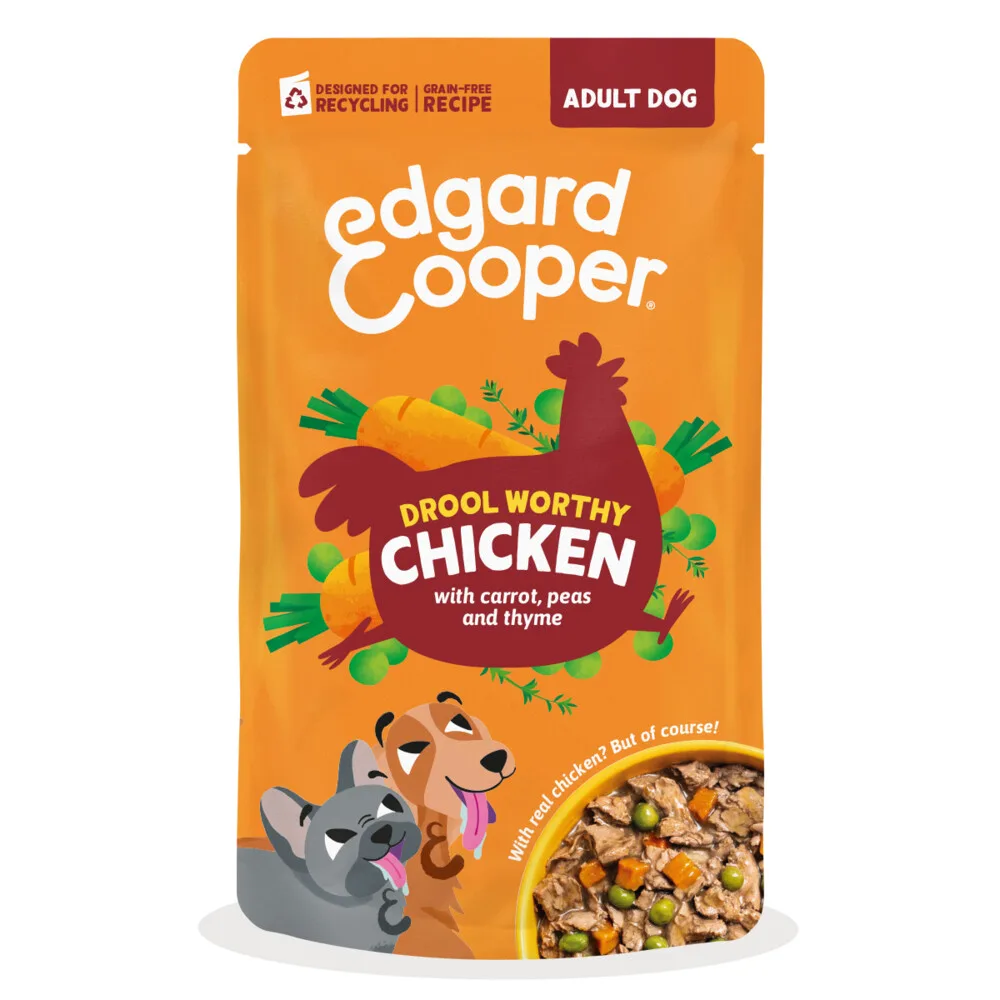 8x Edgard & Cooper Hond Adult Stew Pouch Kip 150 gr van Edgard & Cooper – productfoto