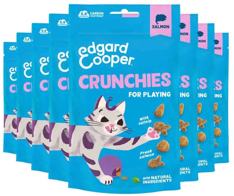 Adult Crunchies Kattensnack Zalm - 8 x 50 gr by Edgard & Cooper – product photo