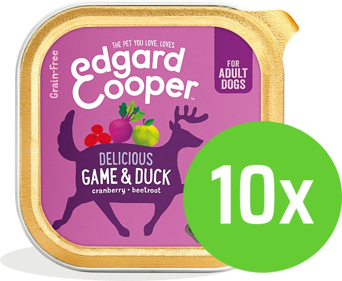 Adult Game & Duck 150 gram - 10 kuipjes von Edgard & Cooper – Produktfoto