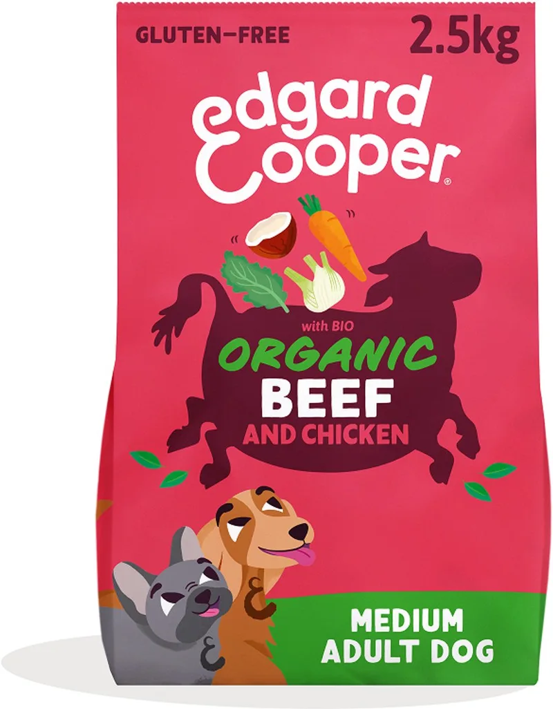 Adult Hondenbrokken Voor Medium Honden, Biologische Kalkoen& Kip 2.5Kg, Biorecept Met Vers Vlees Vol Eiwitten, Met Natuurlijke Ingrediënten de Edgard & Cooper – photo produit
