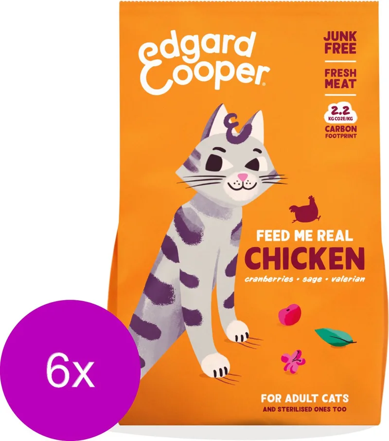 Adult Kip - Kattenvoer - 6 x 4 kg de Edgard & Cooper – photo produit
