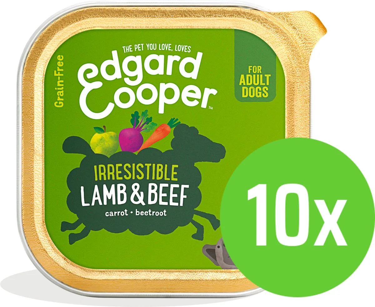 Adult Lamb & Beef 150 gram - 10 kuipjes by Edgard & Cooper – product photo