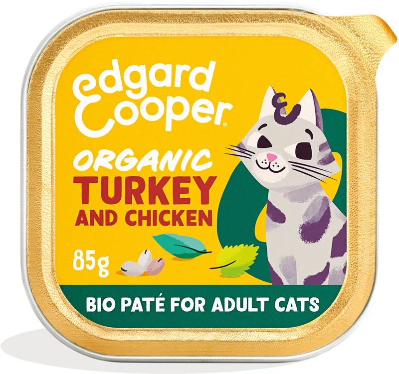 Adult Paté Organic - Kattenvoer - Kalkoen - 85 g by Edgard & Cooper – product photo