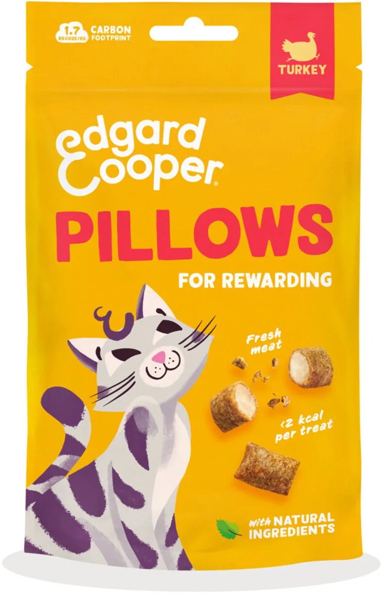 Adult Pillows Kattensnack Kalkoen - 8 x 60 gr - Voordeelverpakking by Edgard & Cooper – product photo