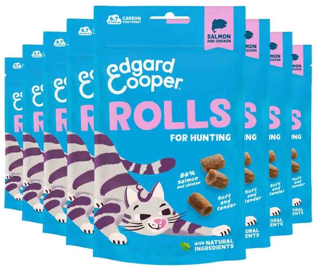 Adult Rolls Kattensnack Zalm - 8 x 45 gr - Voordeelverpakking