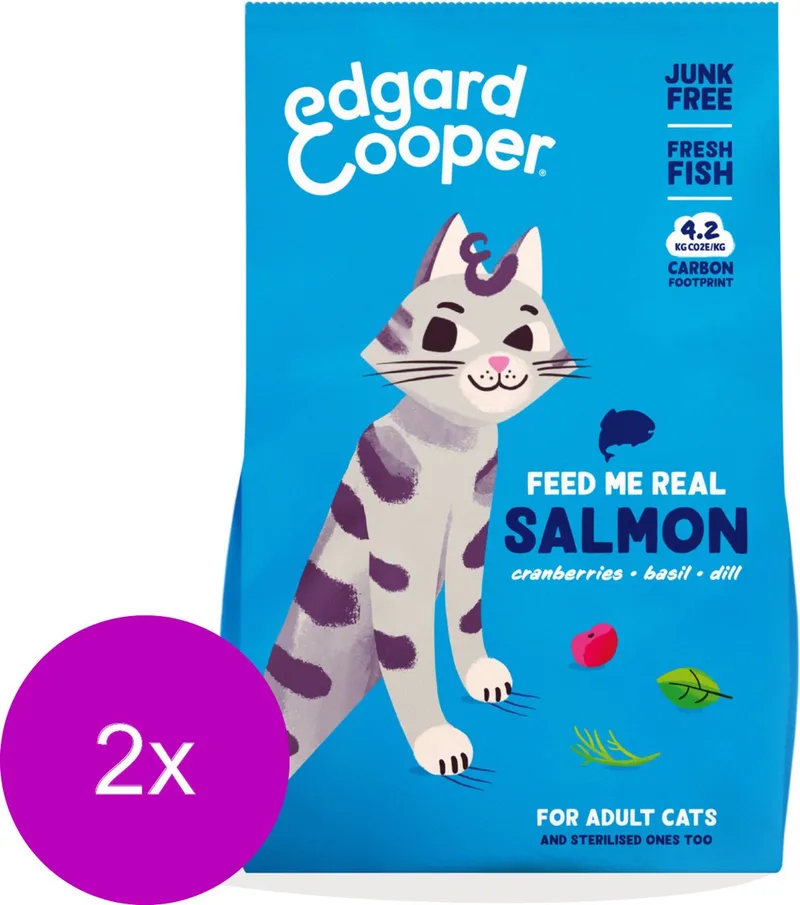Adult Zalm - Kattenvoer - 2 x 2 kg von Edgard & Cooper – Produktfoto