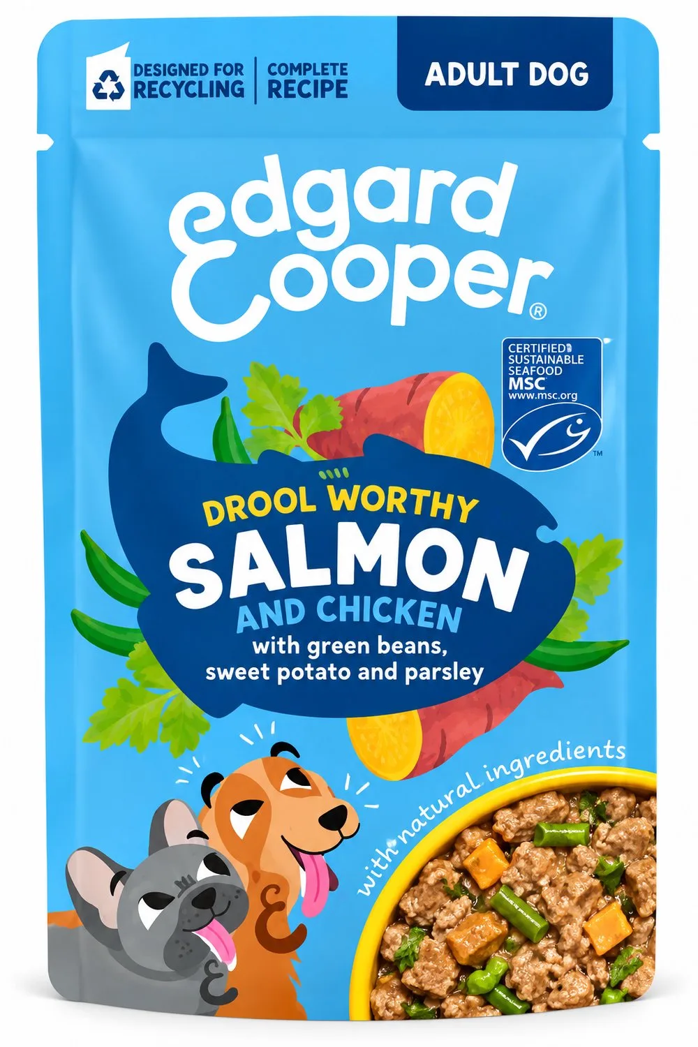 Adult Zalm & Kip Stoofpot Hondenvoer 150 g by Edgard & Cooper – product photo