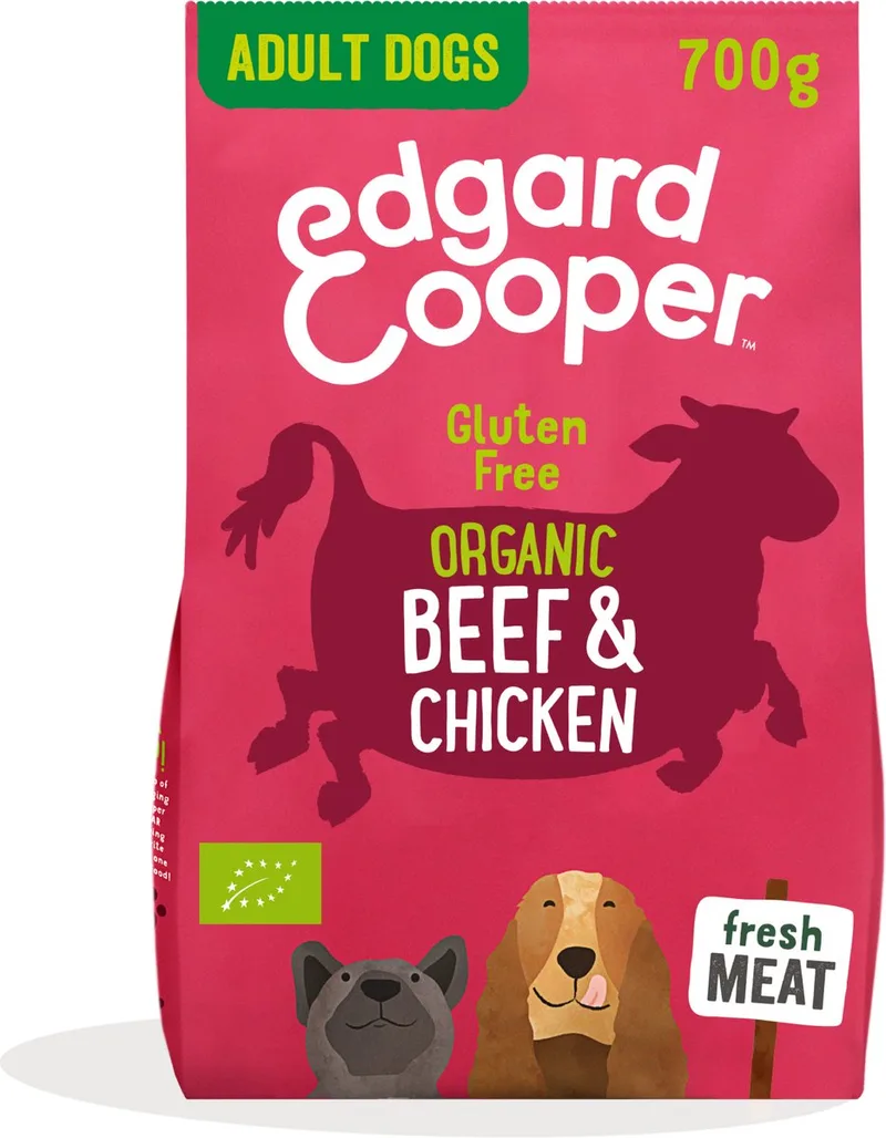 Bio Organic Beef Adult Rund&Kip&Rode Biet - Hondenvoer - 700 g Biologisch by Edgard & Cooper – product photo