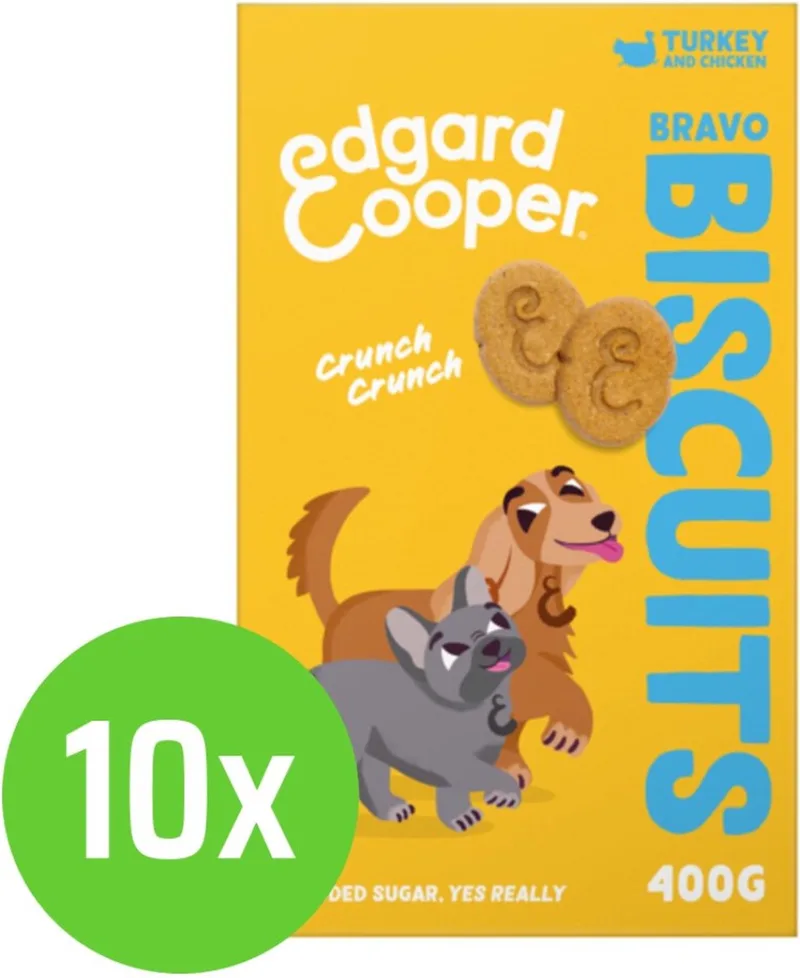 Biscuit Turkey 400 gr - hondensnack - 10 verpakkingen by Edgard & Cooper – product photo