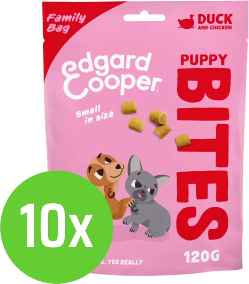 Bite Puppy Duck Small 120 gram - Hondensnack - 10 verpakkingen by Edgard & Cooper – product photo