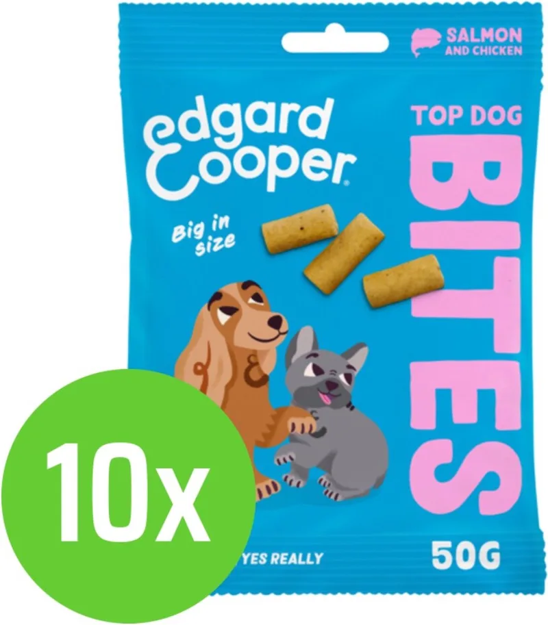 Bite Salmon Large - Hondensnack - 50 gram - 10 verpakkingen de Edgard & Cooper – photo produit