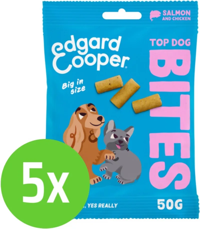 Bite Salmon Large - Hondensnack - 50 gram - 5 verpakkingen by Edgard & Cooper – product photo