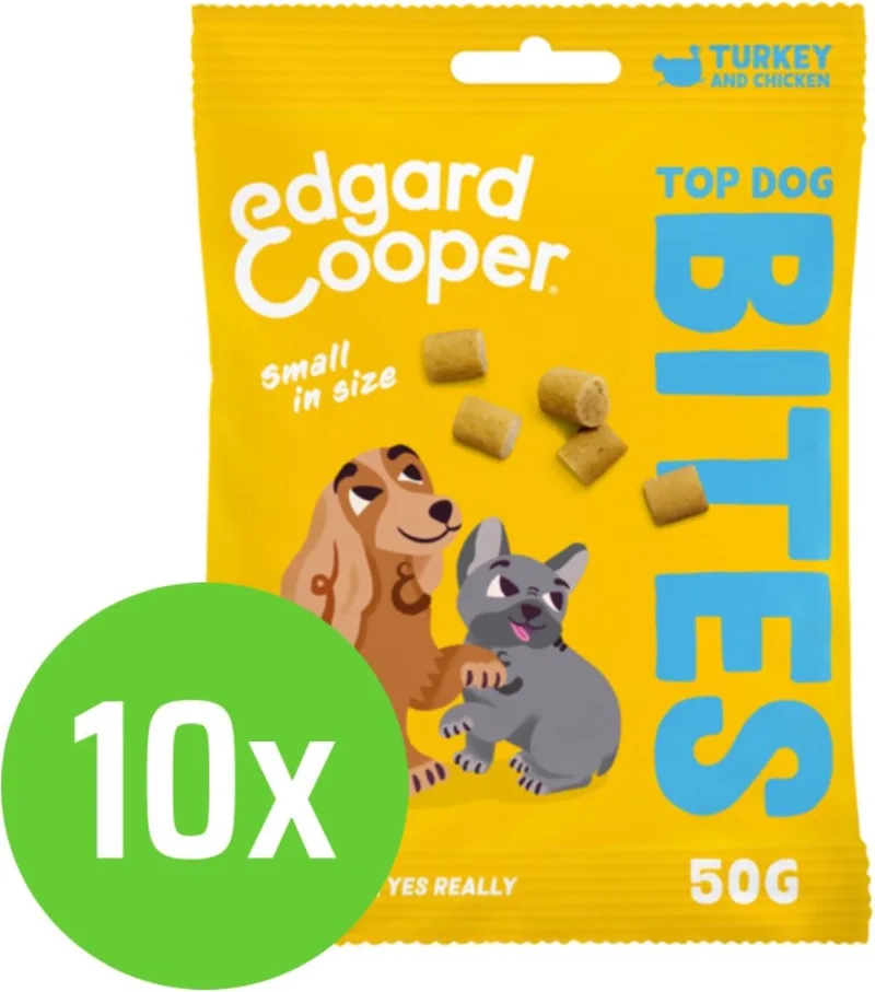 Bite Turkey Small - Hondensnack - 50 gram - 10 verpakkingen fra Edgard & Cooper – produktbillede