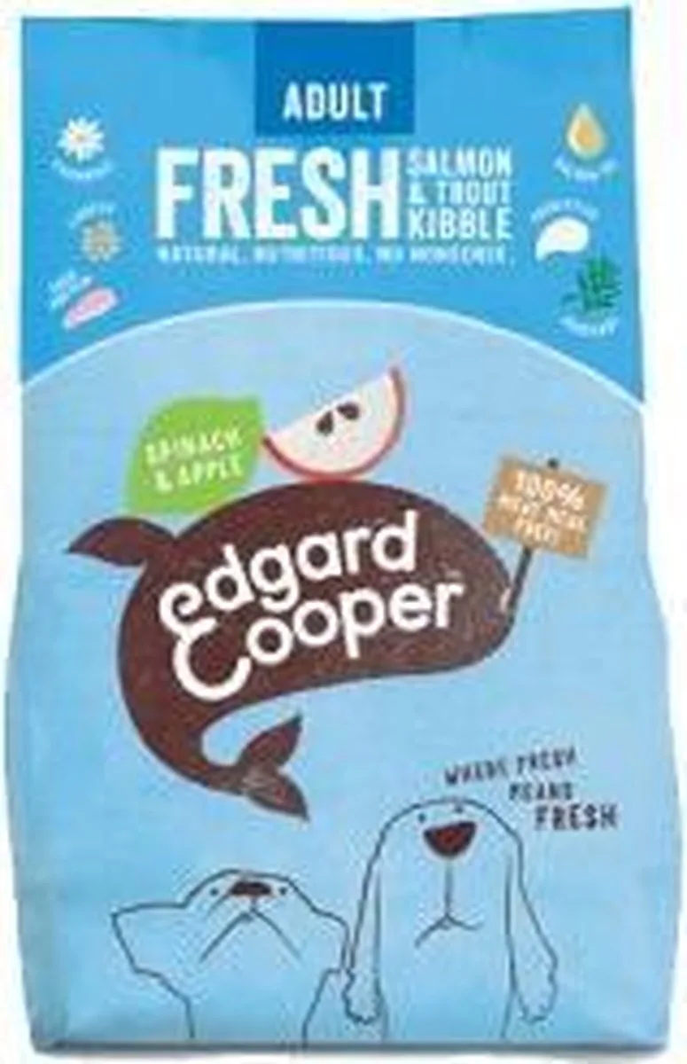 BROK Zalm & Forel, Spinazie & Appelen 2,5kg by Edgard & Cooper – product photo
