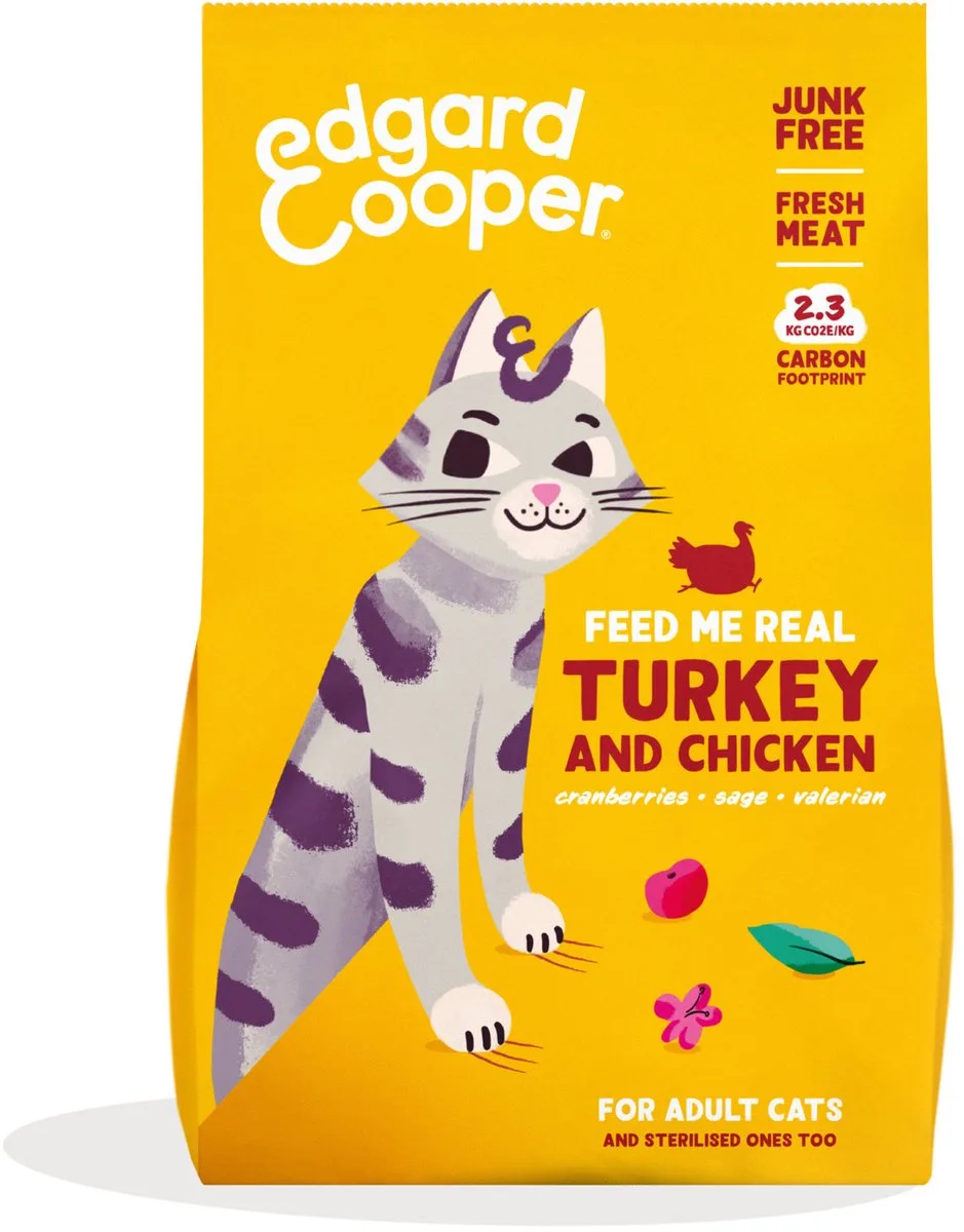 Cat Adult Turkey & Chicken 325 gram - Kat von Edgard & Cooper – Produktfoto