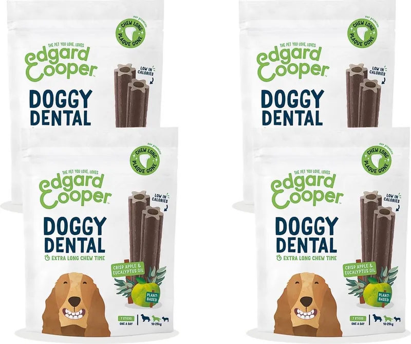 Doggy Dental Appel - Hondensnacks - 4 x M från Edgard & Cooper – produktbild