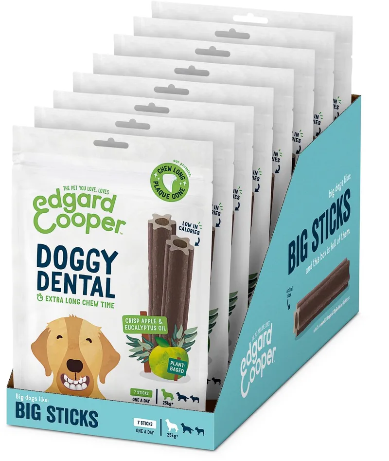 Doggy Dental Appel - Hondensnacks - 8 x L von Edgard & Cooper – Produktfoto