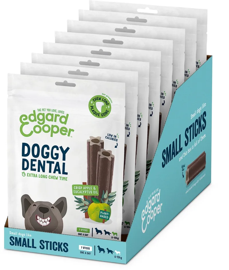 Doggy Dental Appel - Hondensnacks - 8 x S by Edgard & Cooper – product photo