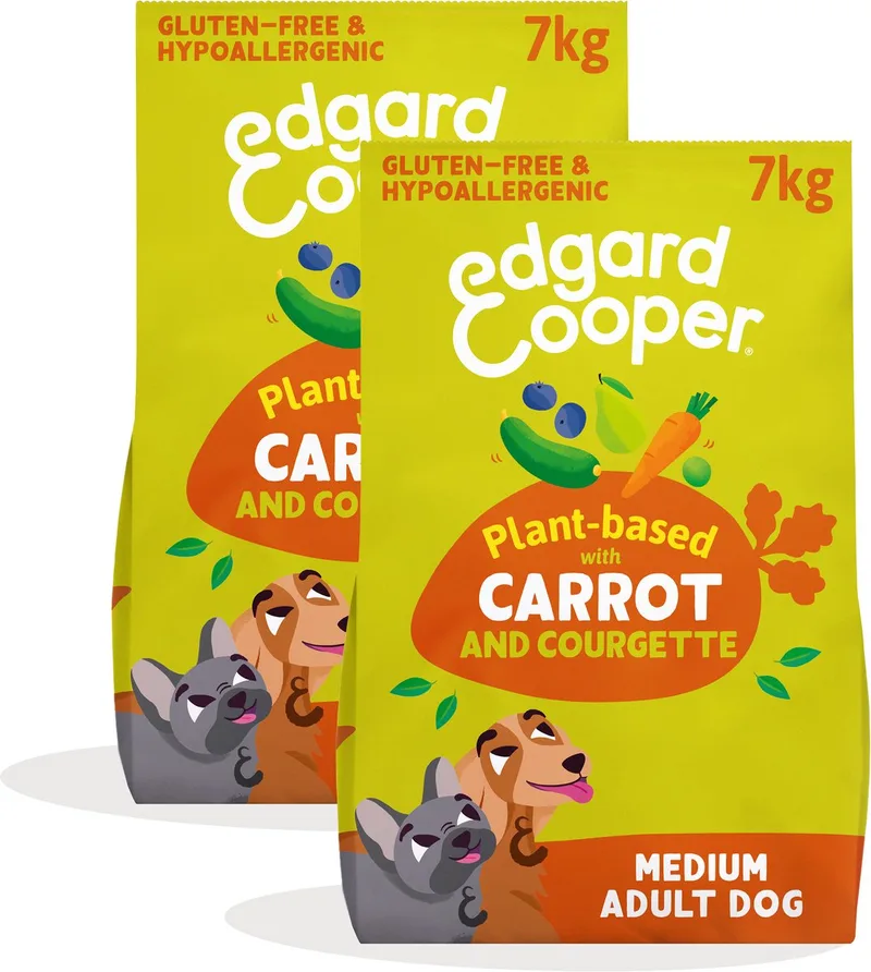 Edgard & Cooper 2x Graanvrij Hondenvoer Droog, 100% Plantaardig (Wortel & Courgette 7kg), Hypoallergeen, Veganistisch Eiwit, Zonder Toegevoegde Suiker de Edgard & Cooper – photo produit