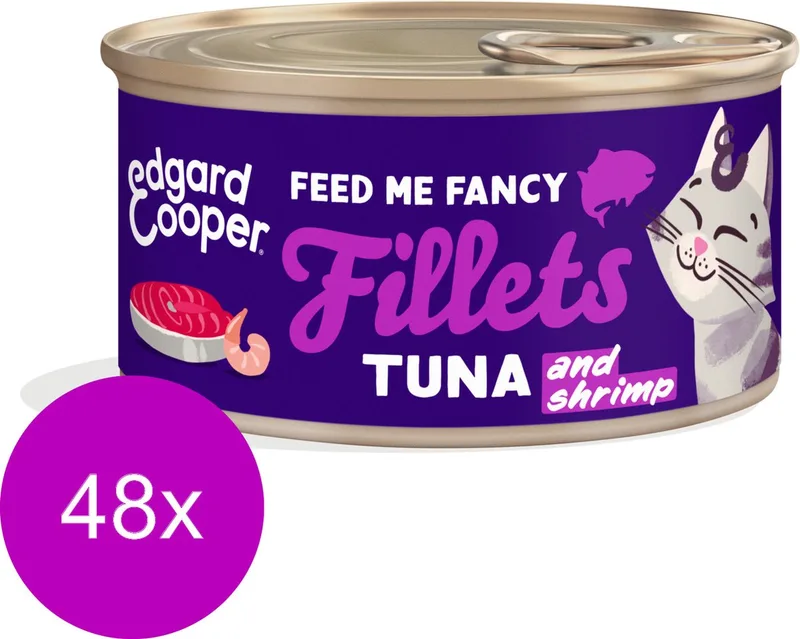 Fillets 70 g - Kattenvoer - 48 x Tonijn&Garnaal de Edgard & Cooper – photo produit