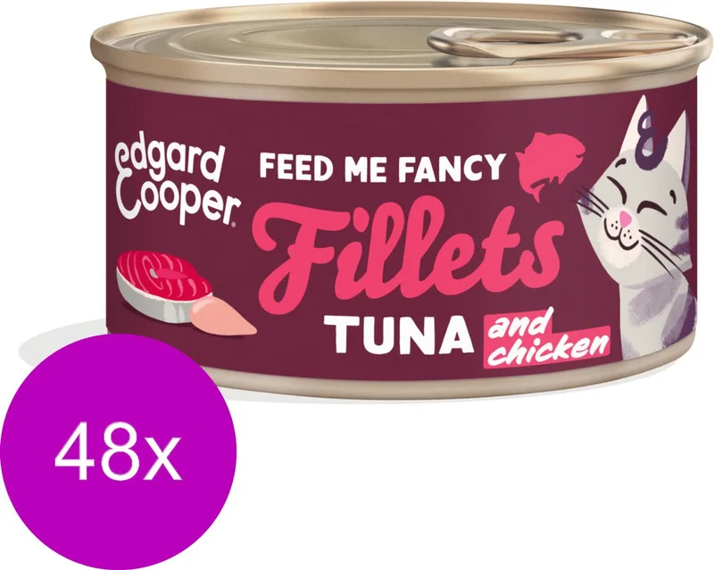 Fillets 70 g - Kattenvoer - 48 x Tonijn&Kip by Edgard & Cooper – product photo