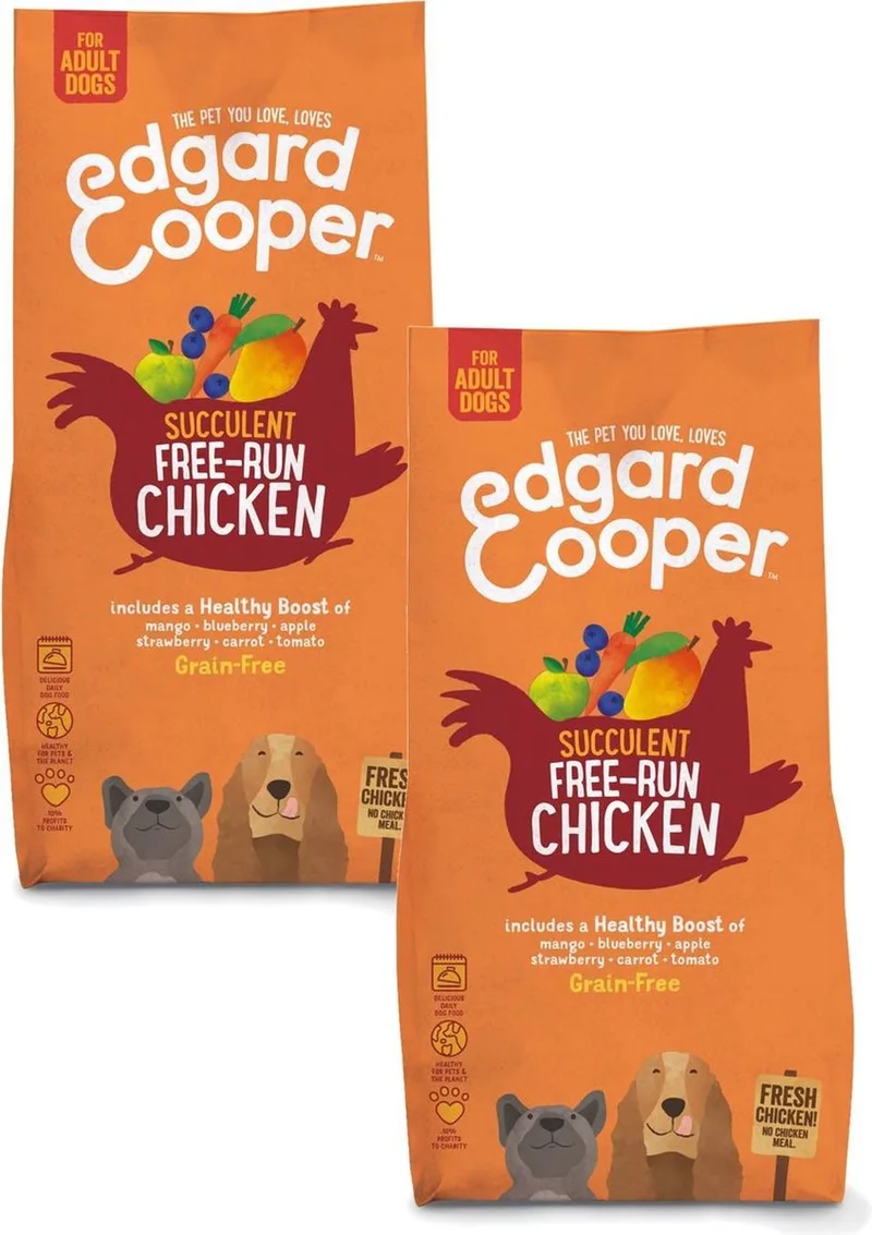 Free-Run Chicken Adult Kip&Mango&Bessen - Hondenvoer - 2 x 12 kg by Edgard & Cooper – product photo