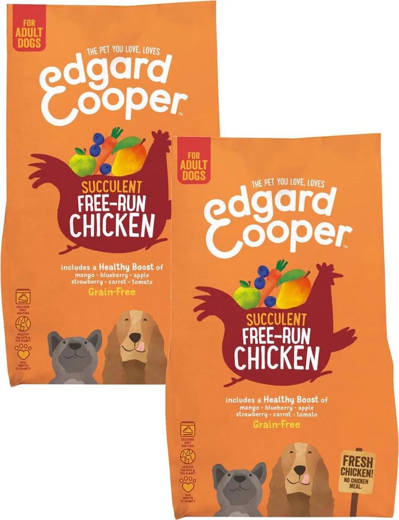 Free-Run Chicken Adult Kip&Mango&Bessen - Hondenvoer - 2 x 2.5 kg de Edgard & Cooper – photo produit