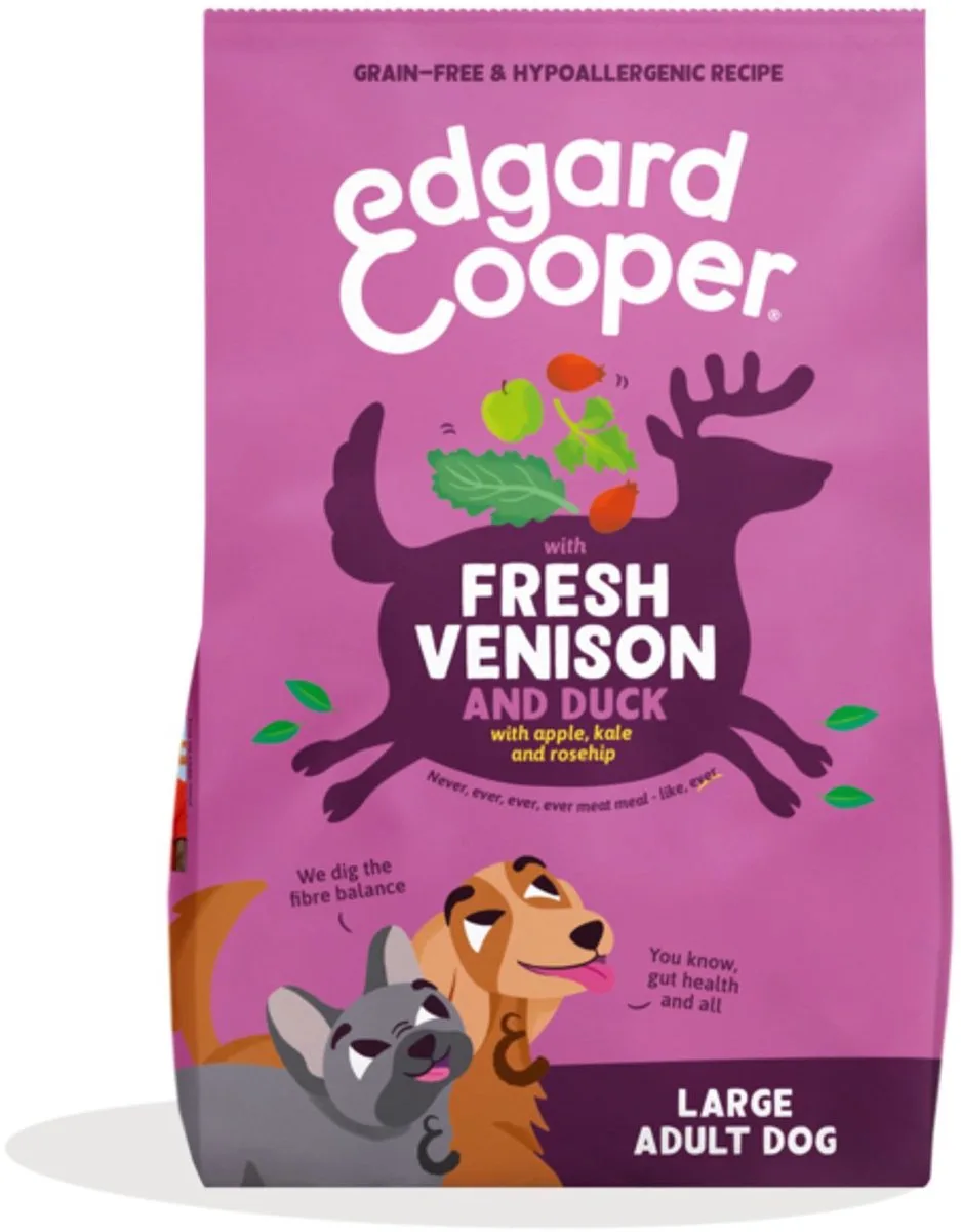 hond adult brok hert 12kg met extra rocco sticks de Edgard & Cooper – photo produit