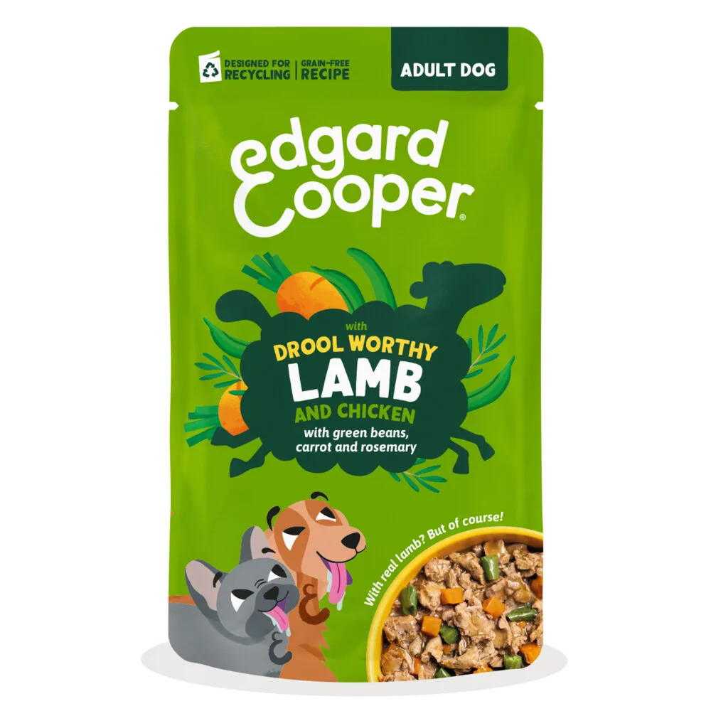 Hond Adult Stew Pouch Lam & Kip 150 gr von Edgard & Cooper – Produktfoto